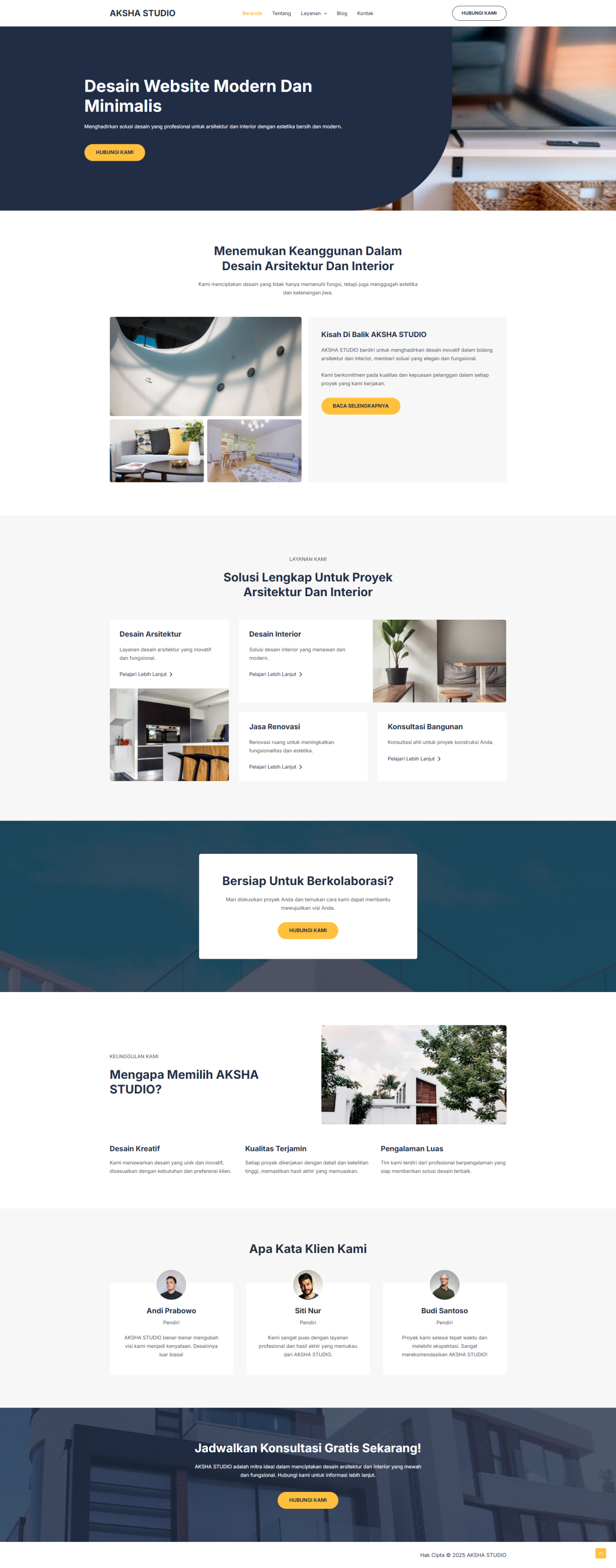 Aksha Studio - DigiUp Website - Beranda