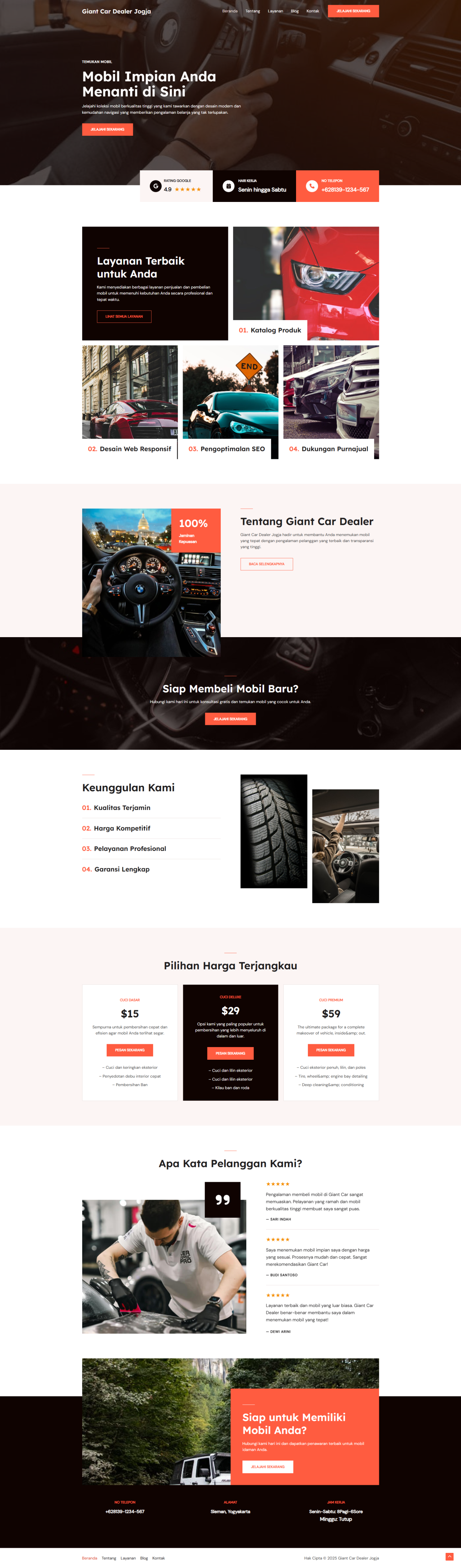 Giant Car Dealer - DigiUp Website - Beranda